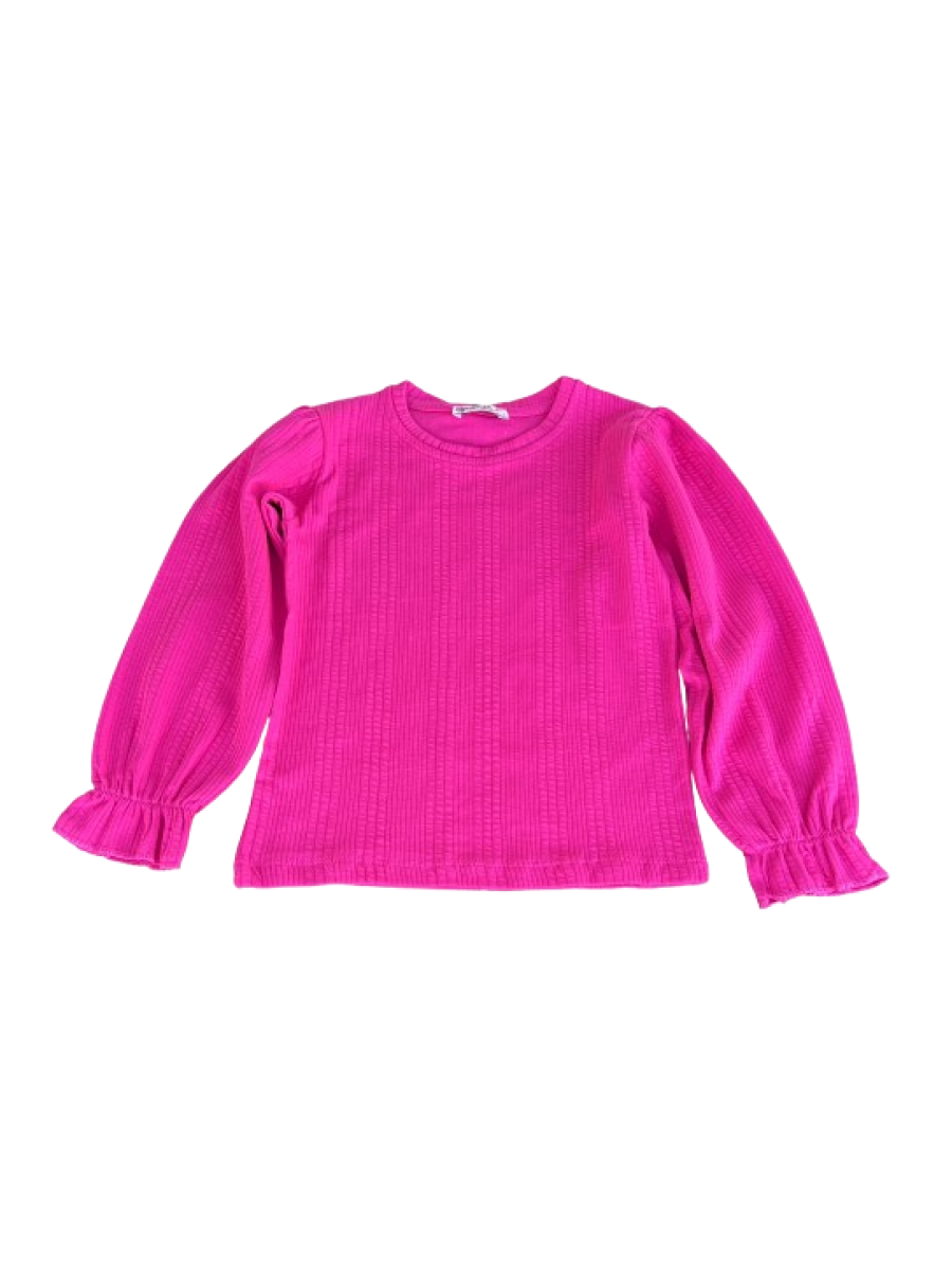 Bluza maneca lunga roz 6-9 ani