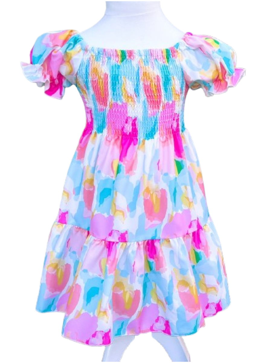 Rochiță Fetiță 3–8 Ani   Imprimeu  – Stil Casual de Vară