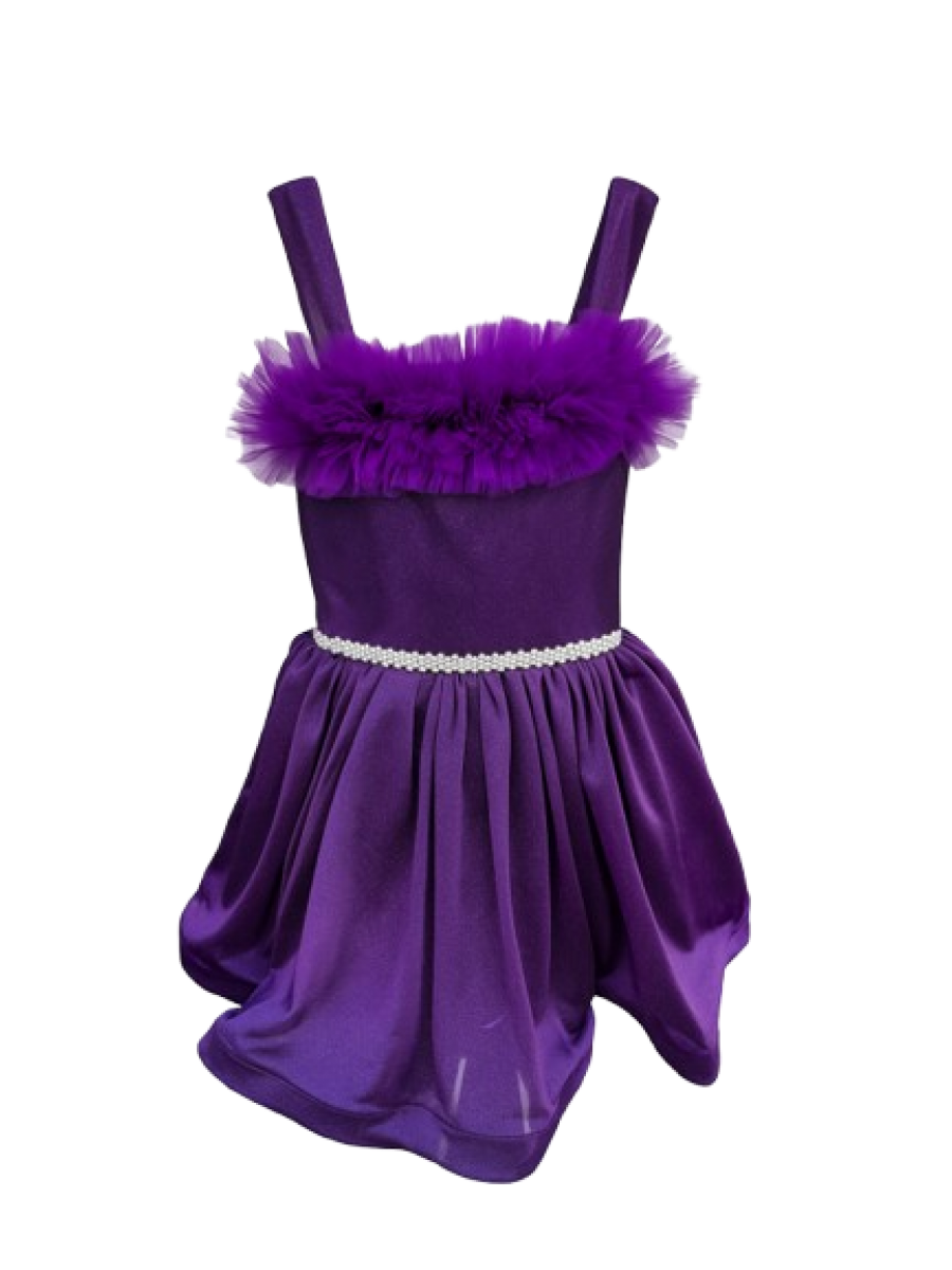 Rochita eleganta culoare mov stralucitor 9-13 ani