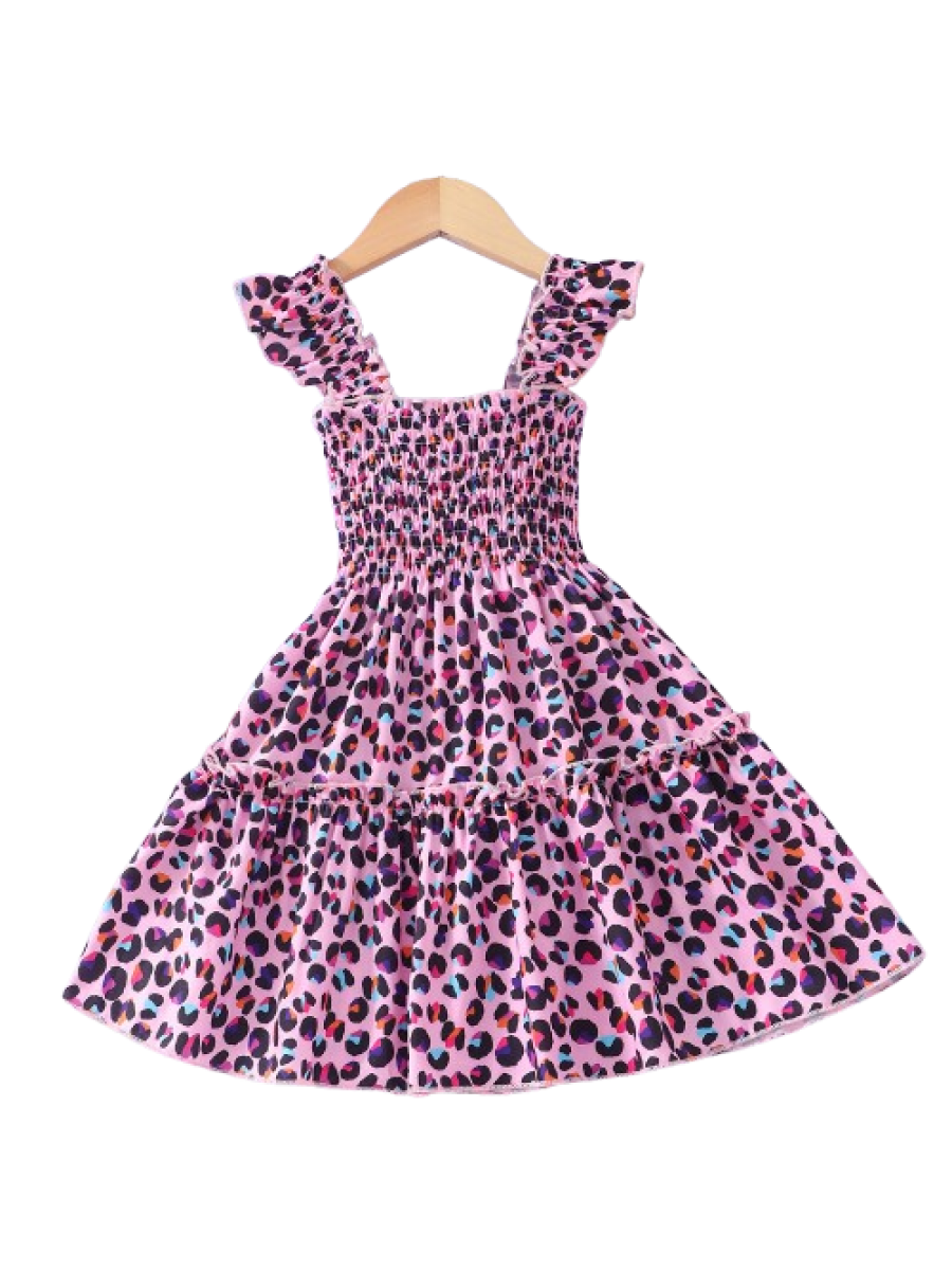 Rochiță Fetiță 2–6 Ani cu Bretele și Imprimeu multicolor – Stil Casual de Vară