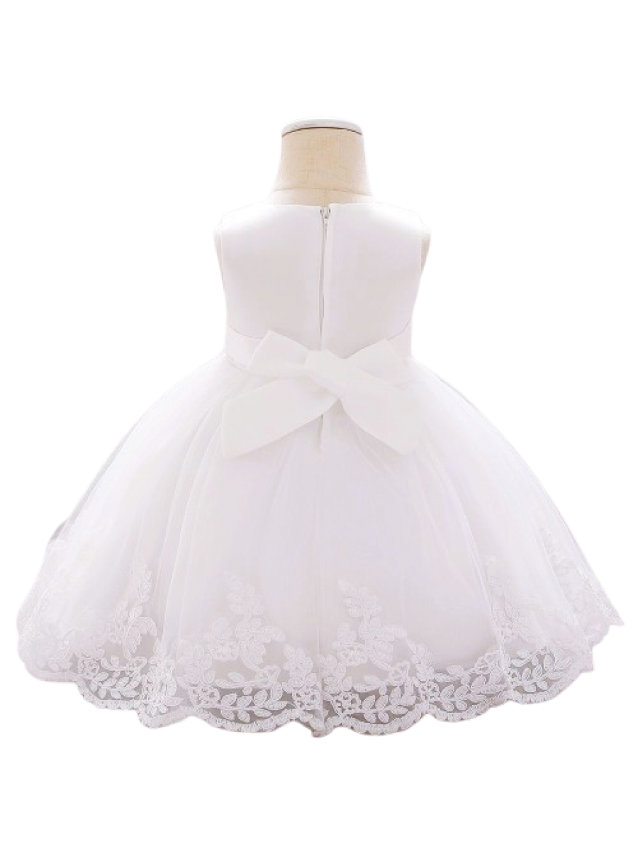 Rochie alba dantelata 6-12 luni