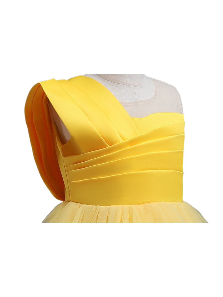 Rochie eleganta galbena pentru fete 1-6 ani