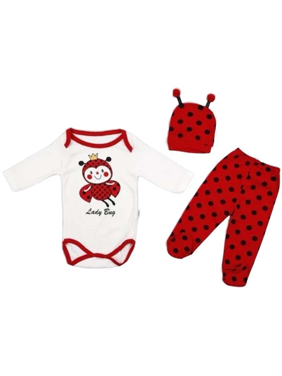 Set body buburuza 3 piese 3-6 luni